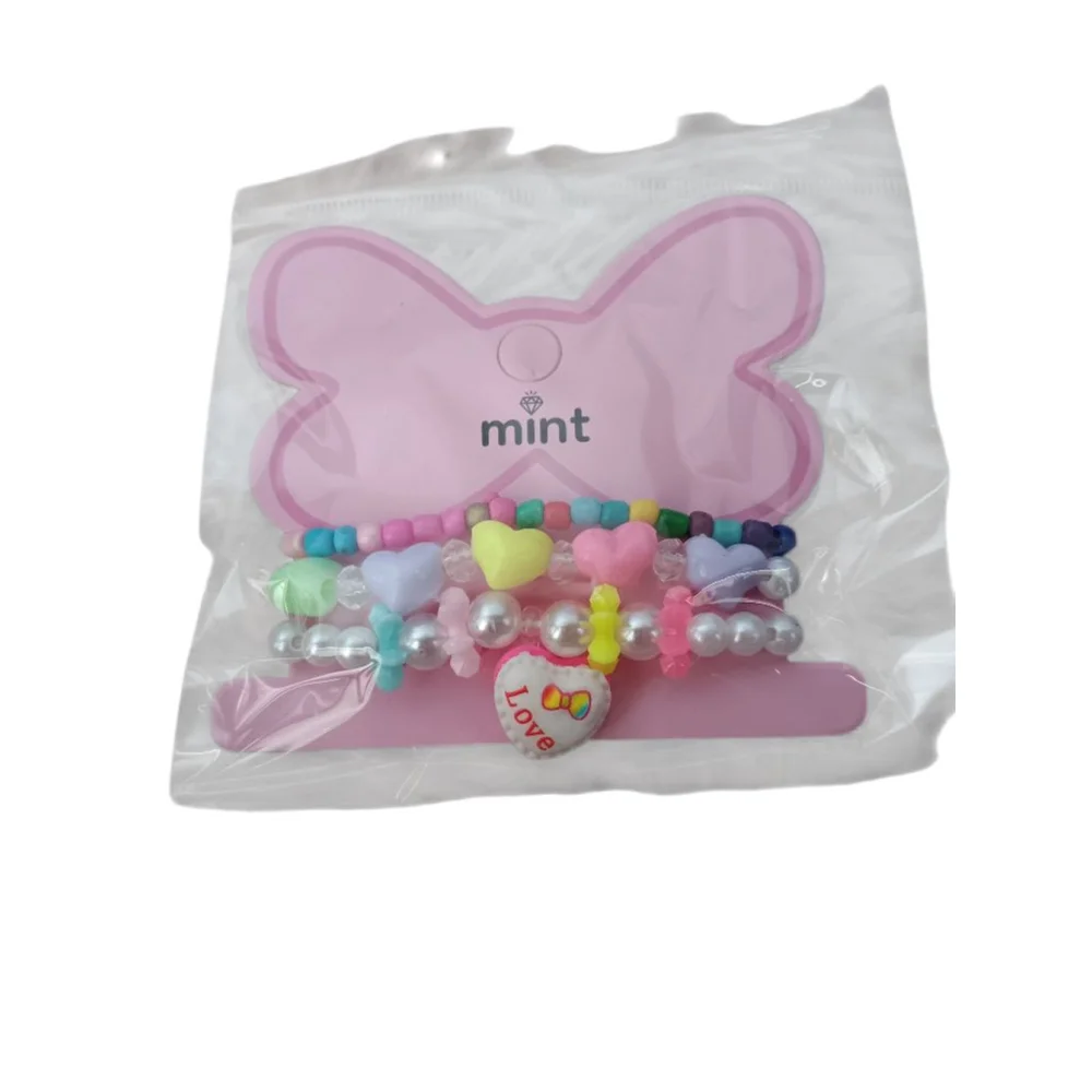 Adorable 3 PC Heart Bracelet Set for your Lil Valentine 💕